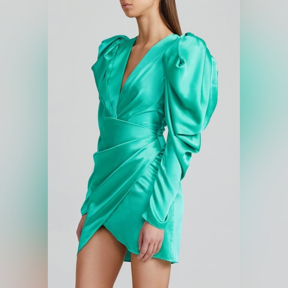 Acler - Irwin Dress in Electric Green - Picture 2 of 7